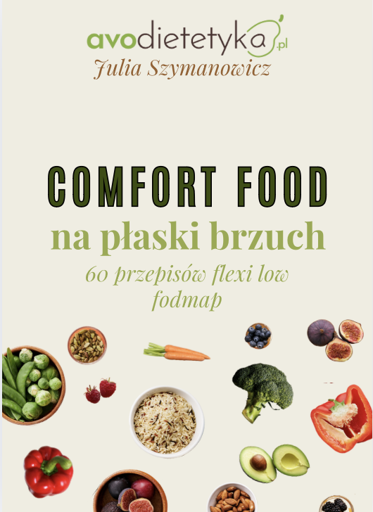 okładka ebook comfort food na płaski brzuch low fodmap przepisnik